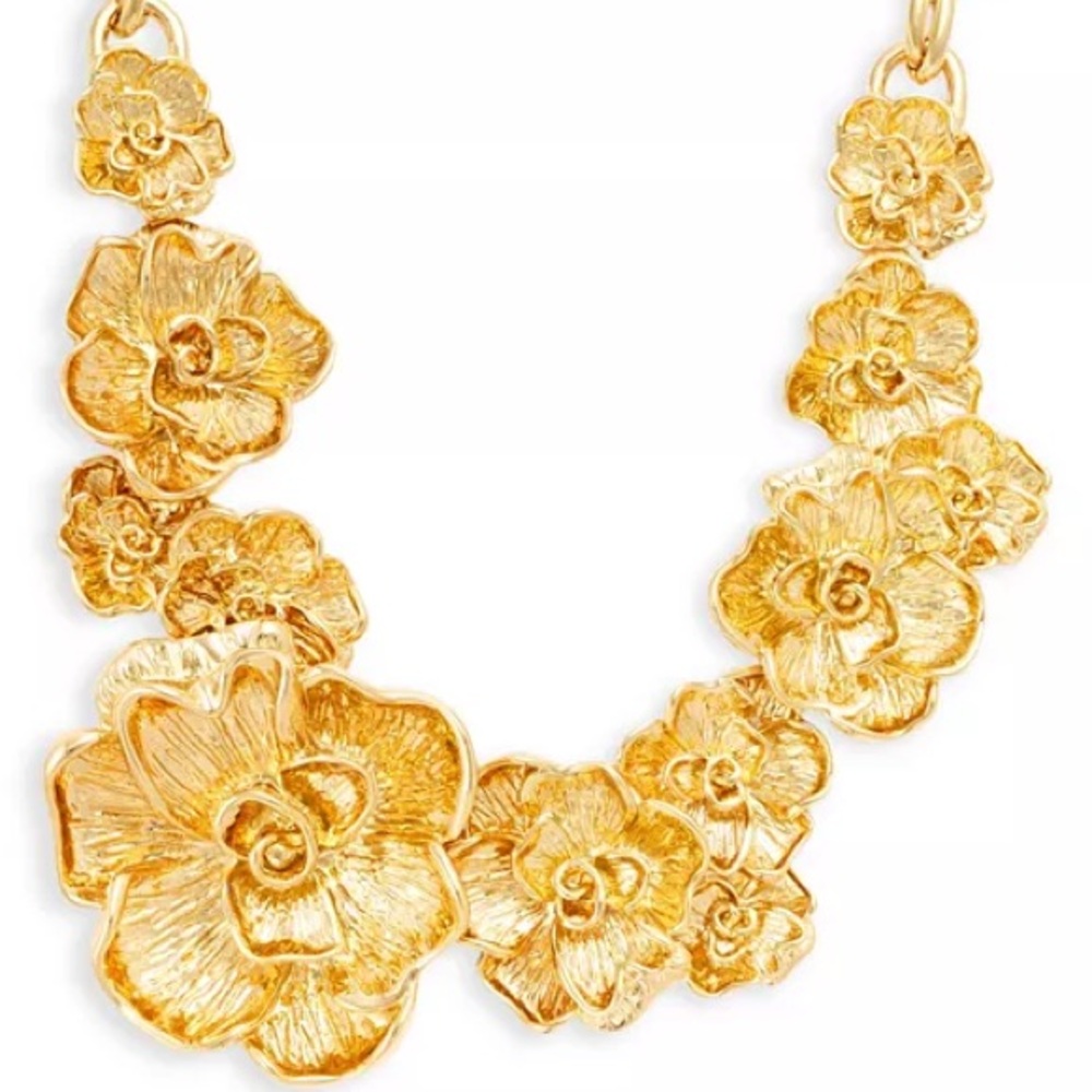 AQUA x Angelica Hicks Abstract Flower & Leaf Statement Necklace, 18"- Exclusive